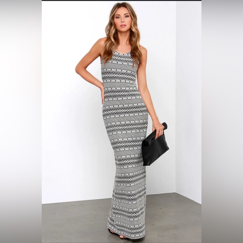 BB Dakota Black and White Maxi Dress